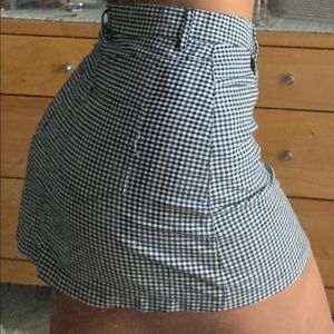 High Waisted Plaid Skirt